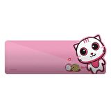 Everest KM-6283 Catty Renkli Tuşlu Pembe Kablosuz Q Multimedia Klavye + Mouse + Pad Set