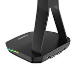 Rampage Tower RGB Usb Çoklayıcı Oyuncu Kulaklık Standı (2 x Usb Port) Siyah