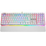 Rampage KB-R96 ULTIMATE Beyaz Optical Switch Full RGB ve Metal Gövdeli Su Geçirmez Gaming Mekanik Klavye