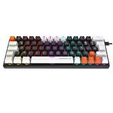 Everest Parley Siyah/Beyaz Blue Switch Mekanik Oyuncu Klavyesi Türkçe 