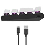 Everest Parley Siyah/Beyaz Blue Switch Mekanik Oyuncu Klavyesi Türkçe 