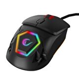 Rampage Hyalo M1 Siyah Değiştirilebilir 3 Kapaklı RGB 12000 DPI Gaming Oyuncu Mouse