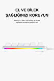 Claw Type-C Bağlantılı TKL Red Switch Mekanik Rainbow Antighosting Türkçe Q Gaming Oyuncu Klavyesi Beyaz