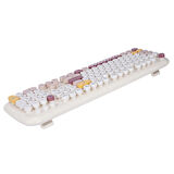 Everest KM-6284 WHISKER Renkli Tuşlu Bej Kablosuz Q Klavye + Mouse Set