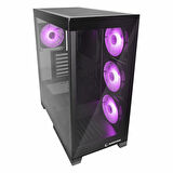 Rampage Hydra V2 Black USB 3.2 ARGB eATX Mid Tower Siyah Kasa