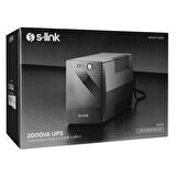 S-link MIGHT U200 2000VA 12V9Ah*2 1200W Siyah Line-Interactive Kesintisiz UPS Güç Kaynağı