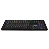Rampage GRANITE PRO Siyah/Gri Low Profile RED SWITCH Q Rainbow Mekanik Gaming Oyuncu Klavye