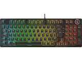 RAMPAGE Enigma USB RGB Aydınlatmalı Red Switch Tam Türkçe 1800 Kompakt Dizilim Gaming Mekanik Klavye Siyah