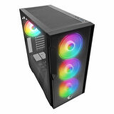 Rampage Cruiser V1 USB 3.2 RGB eATX Mid Tower Siyah Kasa