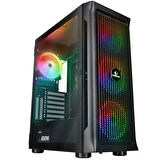 Rampage Prolix Mesh 650W 80+ Siyah Temperli Cam 4x120mm ARGB Fan ATX Mid-Tower Gaming (Oyuncu) Kasası