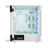 Rampage Prolix Mesh 650W 80+ Beyaz Temperli Cam 4x120mm ARGB Fan ATX Mid-Tower Gaming (Oyuncu) Kasası