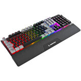 Rampage Carbon Pro 2.4ghz+BT5.0+Type-C Bağlantı Red Switch Rgb Bilek Destekli Mekanik Gaming Oyuncu Klavye