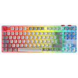 Rampage Yoru Pro TKL Beyaz/Gri RGB Outemu Red Switch Kablosuz Mekanik Gaming (Oyuncu) Klavye