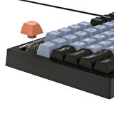 Everest KB-98 SILENT Siyah/Gri/Turuncu SESSİZ Rainbow Q Membrane Oyuncu Klavyesi