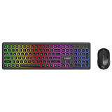 Everest KM-319BT Siyah 2.4G+BT1+BT2 Çoklu Cihaz Bağlantılı Q Set Kablosuz Klavye + Mouse