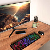 Everest KM-319BT Siyah 2.4G+BT1+BT2 Çoklu Cihaz Bağlantılı Q Set Kablosuz Klavye + Mouse
