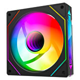 7C-120S 120*120*25mm Double Ring Aynalı ARGB Siyah Kasa Fanı