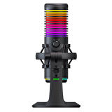 Bemol Siyah USB RGB Shock Mount Twitch YouTube Yayıncı Oyuncu Masaüstü Mikrofon