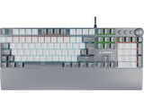 RAMPAGE KB-R28 Blade Plus Gökkuşağı Aydınlatmalı Tam Türkçe Red Switch Mekanik Kablolu Gaming Klavye Beyaz Gri