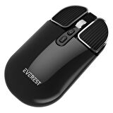 Everest Sm-620 2in1 Bluetooth 2,4ghz Şarjlı Siyah Süper Sessiz Mobil-tv-pc Destekli Kablosuz Mouse