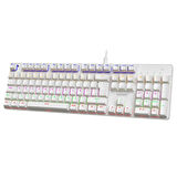 Everest KB-MK1 Lumos Beyaz USB Rainbow Aydınlatmalı Blue Switch Full Anti-Ghosting Mekanik Gaming Oyuncu Klavye