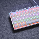 Everest KB-MK1 Lumos Beyaz USB Rainbow Aydınlatmalı Blue Switch Full Anti-Ghosting Mekanik Gaming Oyuncu Klavye