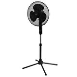 Everest FAN10 EcoWind Siyah 16" Maks 45W 3 Kademe 1100RPM Metal Yıldız Ayak 3 Bıçaklı Vantilatör/ Pervanesi