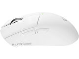 RAMPAGE Blitz Ultimate 8K BT+Wired+2.4G Kablosuz PAW3950 Nordic 52840 MCU Gaming Oyuncu Mouse Beyaz
