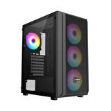 Rampage Beta Mesh 650W 80+ Siyah Temperli Cam 4x120mm ARGB Fan ATX Mid-Tower Gaming (Oyuncu) Kasası