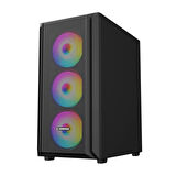 Rampage Beta Mesh 650W 80+ Siyah Temperli Cam 4x120mm ARGB Fan ATX Mid-Tower Gaming (Oyuncu) Kasası
