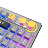 Rampage CYCLONE Gri/Siyah/Sarı USB RGB Aydınlatmalı Q Compact Membrane Gaming Oyuncu Klavye