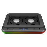 Rampage S55 Angel Siyah 5 Mod Rgb 120-120Mm 2 Fanlı 14-17 Led Ekranlı Notebook Soğutucu Stand
