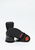 Black Hakiki Deri Kadın Bot & Bootie HD0777042303