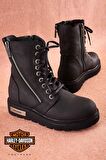 Black Hakiki Deri Kadın Bot & Bootie M0777053903