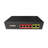 URANIUM POE-4002-48W 4 PORT 10/100 + 2 PORT 10/100 RJ45 UPLINK POE SWITCH
