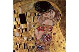 Gustav Klimt Kiss (Öpücük) ve Eserleri Doğal Taş Bardak Altlığı 4'lü set - Natural Stone Coasters