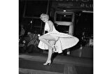 Siyah Beyaz Marilyn Monroe Fotoğrafları Doğal Taş Bardak Altlığı 4'lü set - Natural Stone Coasters