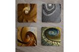 Sarmal Merdivenler Doğal Taş Bardak Altlığı 4'lü set - Natural Stone Coasters