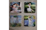 Monet ve Kadınlar Doğal Taş Bardak Altlığı 4'lü set - Natural Stone Coasters
