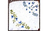 Çiçekli Desenler Doğal Taş Bardak Altlığı 4'lü set - Natural Stone Coasters