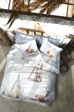 Cotton Box Maritime 3D Temalı Pamuk Çift Kişilik Nevresim Takımı