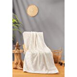 Cotton Box Embos Çift Kişilik Emboss Battaniye Krem 220 x 240 cm