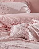 Cotton Box Chi Chi Çift Kişilik Pikeli Nevresim Takımı Elegence Pudra