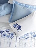 Cotton Box Brode Ranforce Çift Kişilik Nevresim Takımı Onella Mavi