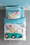 Cotton Box Junior Tek Kişilik Lastikli Çarşaflı Nevresim Takımı Buddy Mavi