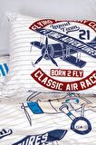 Cotton Box Junior Tek Kişilik Lastikli Çarşaflı Nevresim Takımı Flying Gri