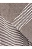 Cotton Box Ribbed Çift Kişilik Nevresim Takımı Linje Kahve
