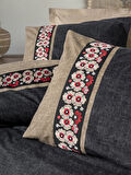 Cotton Box Folk Art Çift Kişilik Nevresim Takımı Yamka Bej