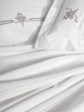 Cotton Box Classic Çeyizlik Çift Kişilik Pikeli Nevresim Takımı Güher Beyaz