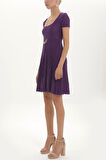 Mor Piliseli triko elbise 27897 | 44